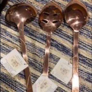 Rose gold serving utensils